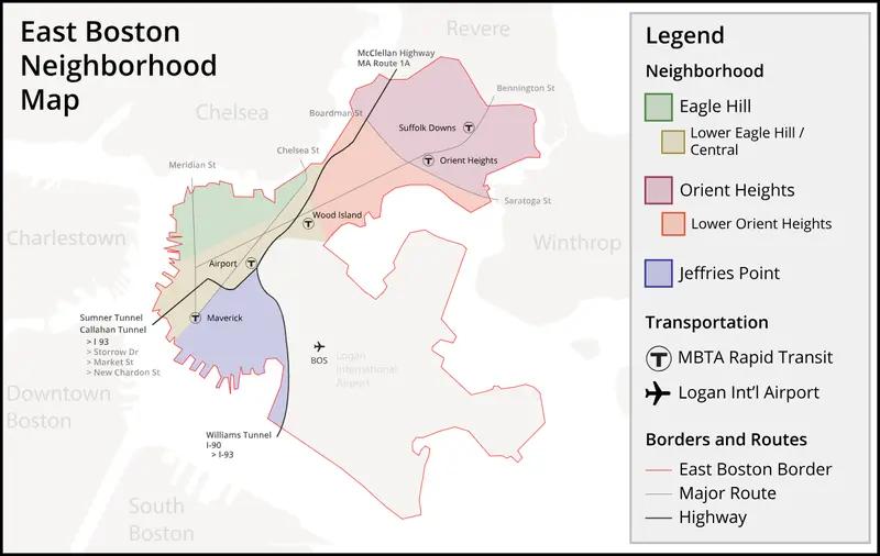 Map: East Boston Neighborhood Map Ol
