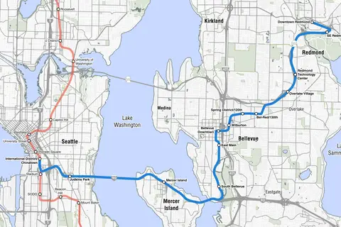 Map: East Link Map with Stations