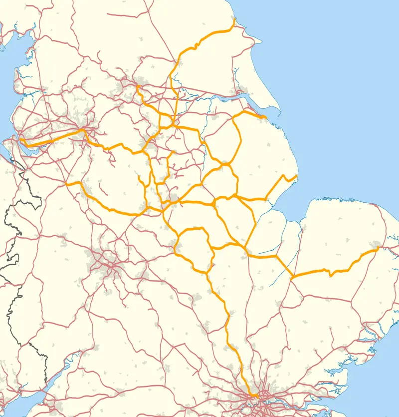 Map: East Midlands Route Map 2010