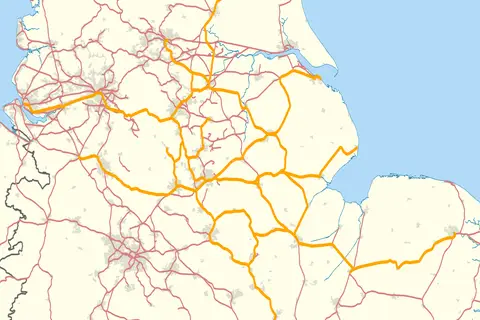 Map: East Midlands Route Map 2010