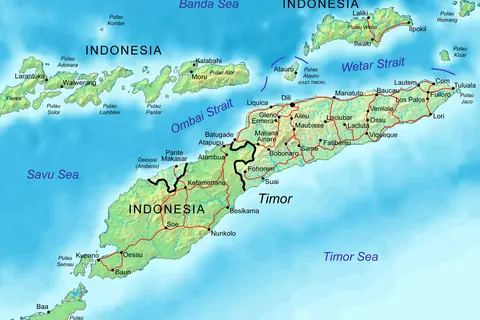Map: East Timor Map Mhn