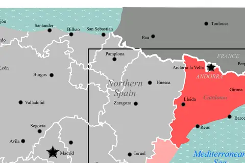 Map: Eastern Spain Wv Map