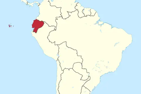 Map: Ecuador in South America Galapagos Islands Mini Map Rivers