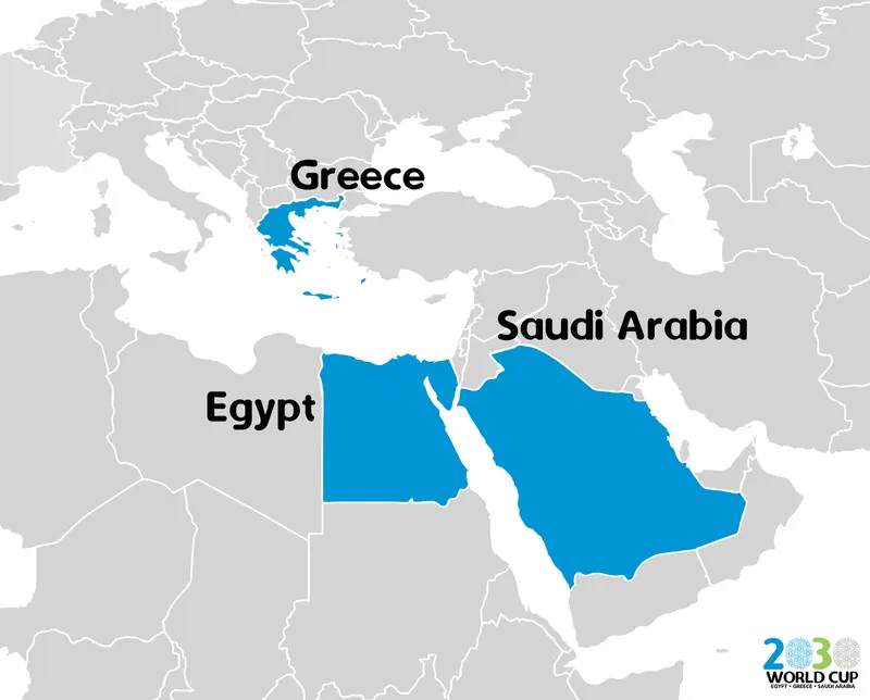 Map: Egypt Greece Saudi Arabia Map