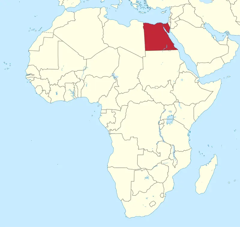 Map: Egypt in Africa Claimed Mini Map Rivers