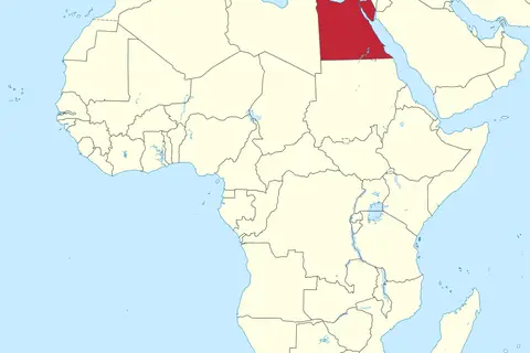 Map: Egypt in Africa Claimed Mini Map Rivers
