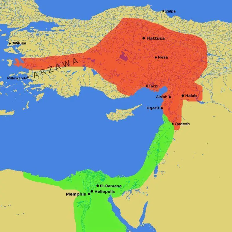 Map: Egyptian Hittite Map