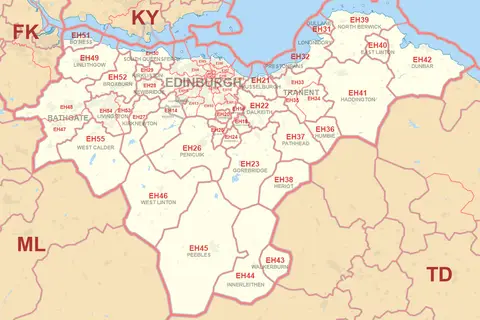 Map: Eh Postcode Area Map