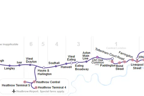 Map: Elizabeth Line Map as in May 2022