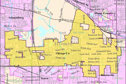 Map: Elk Grove Village Il 2009 Reference Map