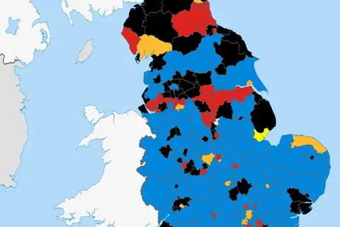 Map: English District Councils April 2011 Map
