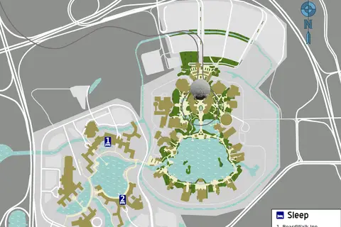 Map: Epcot and Resorts Map