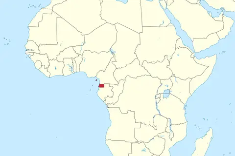 Map: Equatorial Guinea in Africa Mini Map Rivers