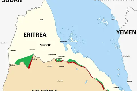 Map: Eritreanethiopian War Map 1998