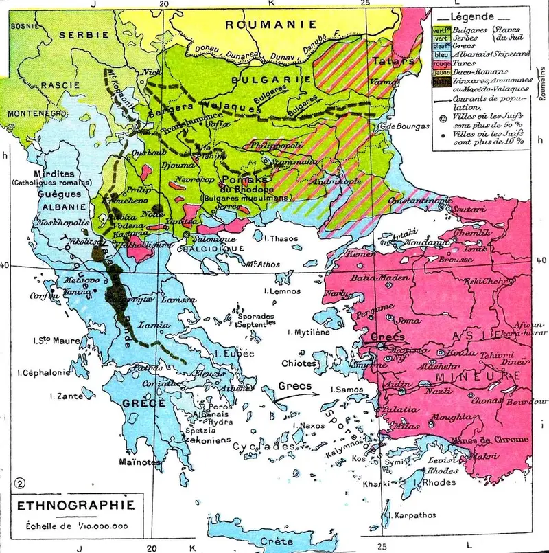 Map: Ethnic Map of the Balkans, 1898