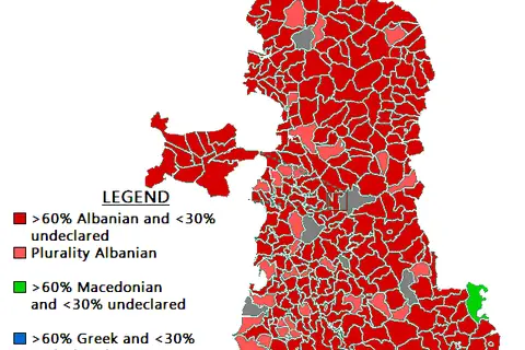 Map: Ethnicity in Albania