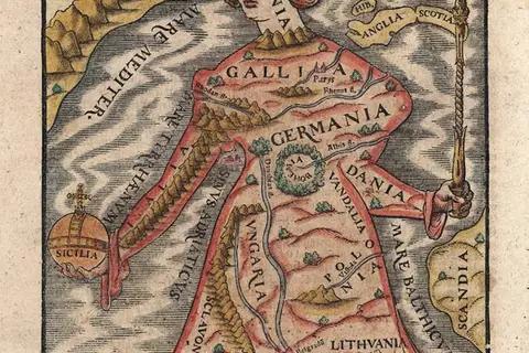 Map: Europa Regina – Europe as a Queen, by Sebastian Münster, 1570