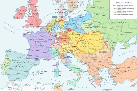 Map: Europe 1815 Map En