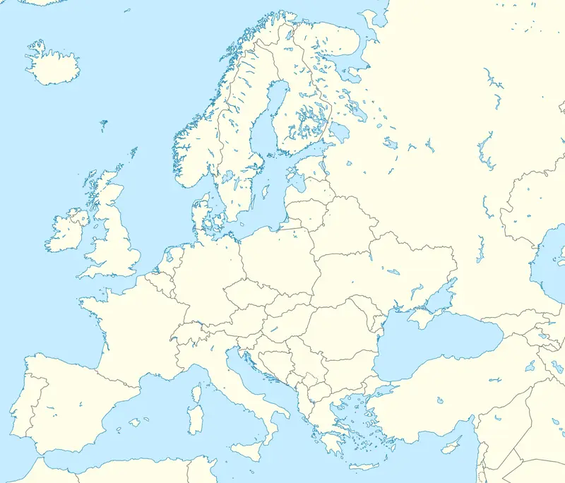 Map: Europe Blank Laea Location Map