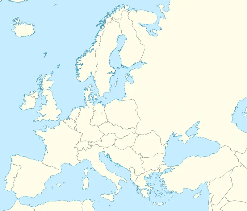 Map: Europe Blank Laea Location Map Before 1990