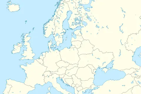 Map: Europe Blank Laea Location Map