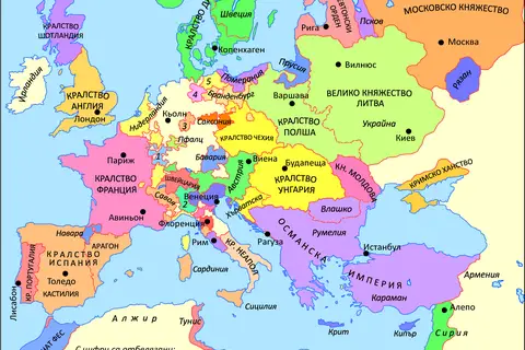 Map: Europe Bul Map 1500