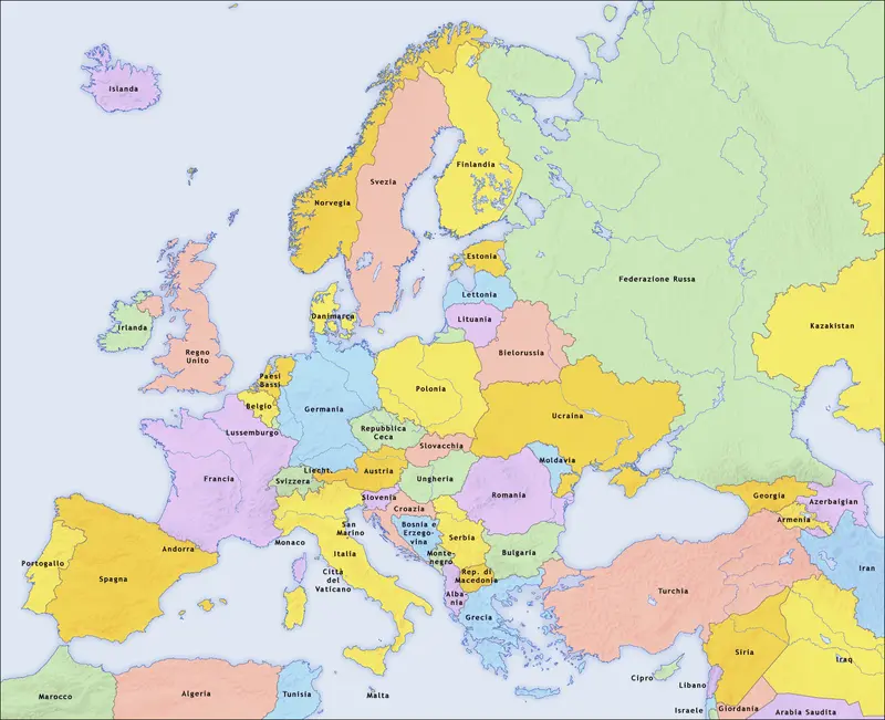 Map: Europe Countries Map It 2