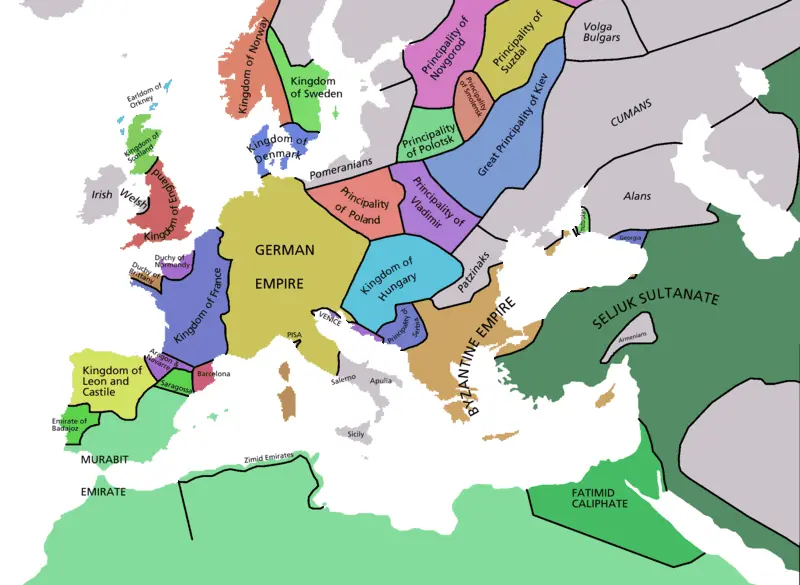 Map: Europe Map 1092