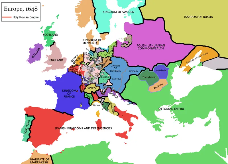Map: Europe Map 1648
