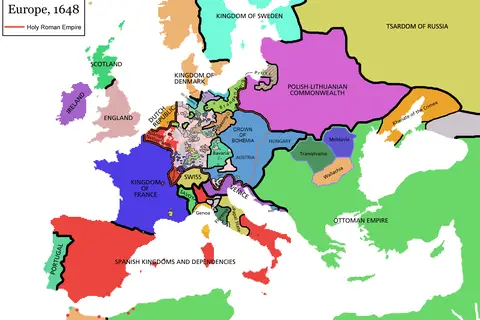 Map: Europe Map 1648