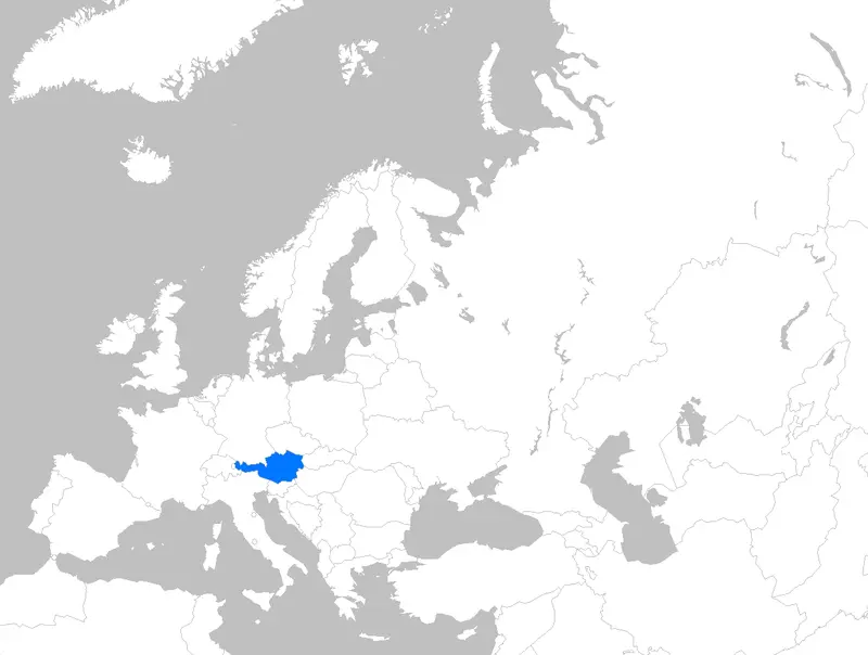 Map: Europe Map Austria