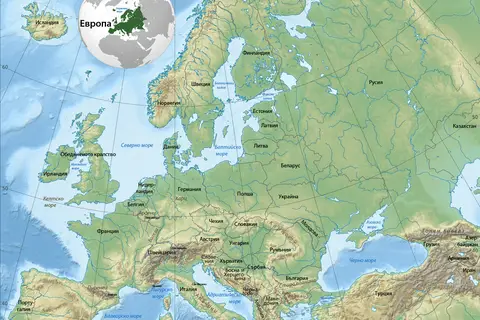 Map: Europe Relief Laea Location Map Bg