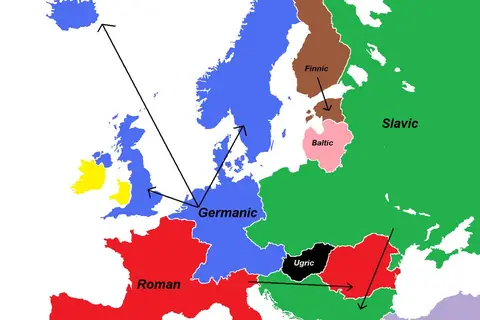 Map: European Language Families