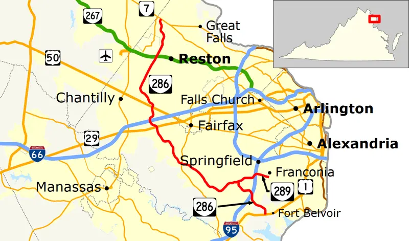 Map: Fairfax County Parkway Map