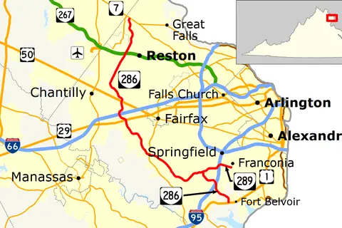 Map: Fairfax County Parkway Map