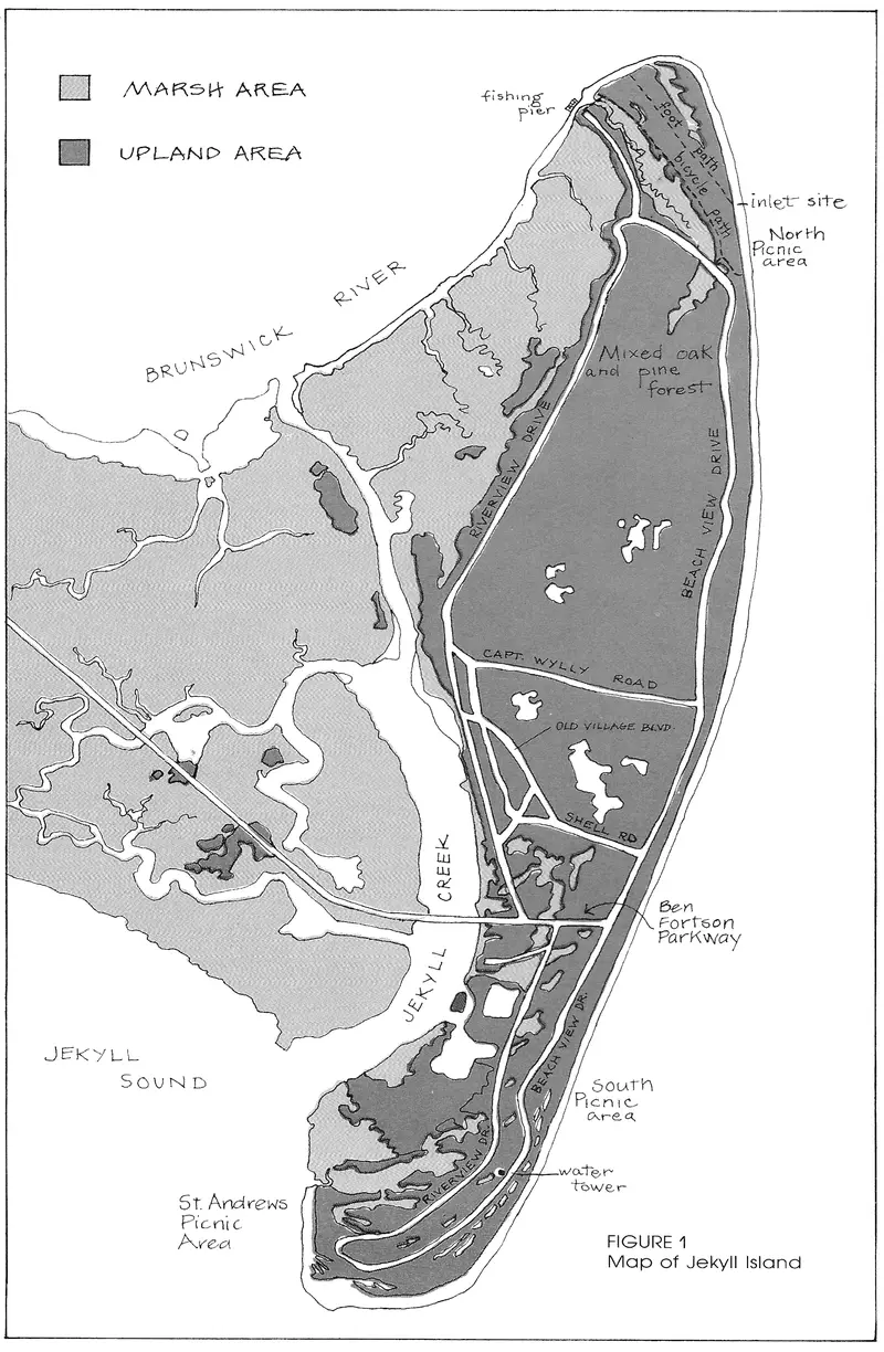 Map: Figure 1 Map of Jekyll Island