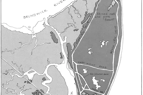 Map: Figure 1 Map of Jekyll Island