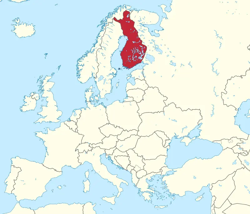 Map: Finland in Europe Rivers Mini Map