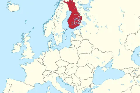 Map: Finland in Europe Rivers Mini Map