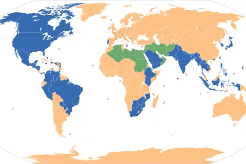Map: First Day of Week World Map