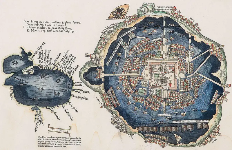 Map: First European Map of Tenochtitlan