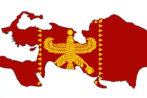 Map: First Persian Empire 550 Bc330 Bc Flag Map