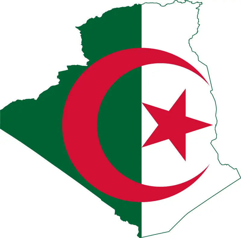 Map: Flag Map of Algeria