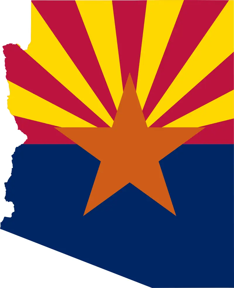 Map: Flag Map of Arizona