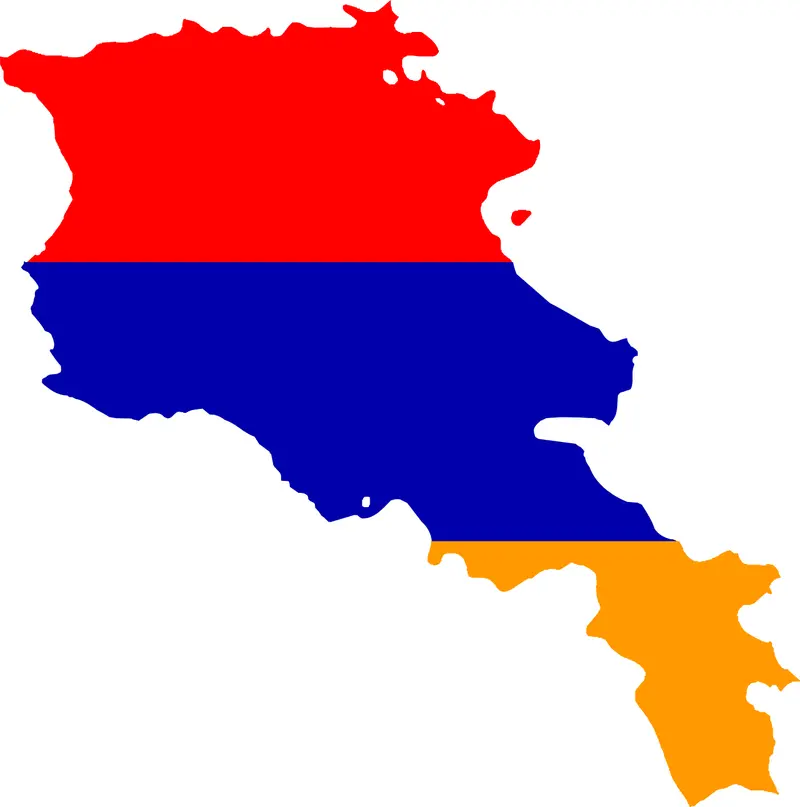 Map: Flag Map of Armenia