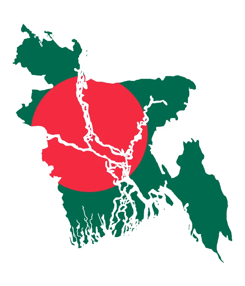 Map: Flag Map of Bangladesh