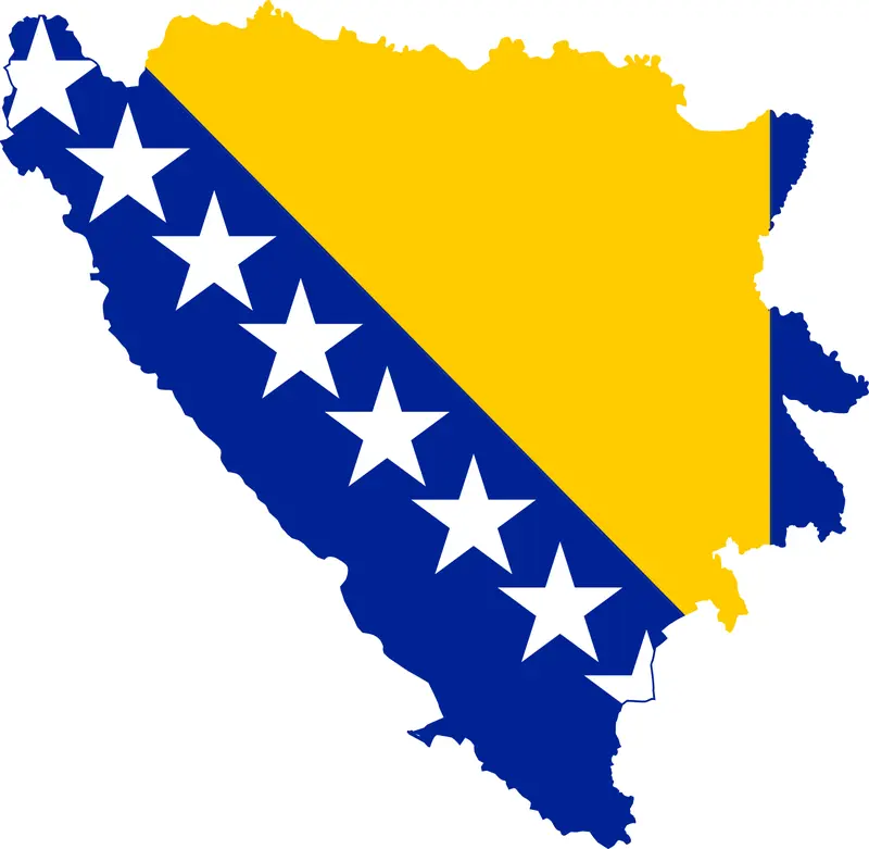 Map: Flag Map of Bosnia and Herzegovina