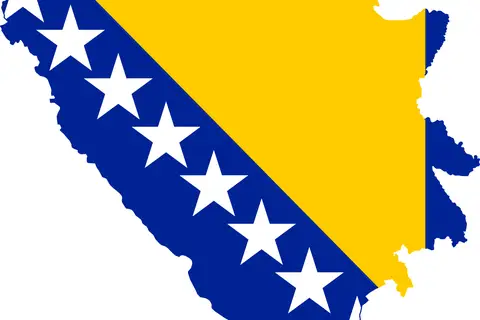 Map: Flag Map of Bosnia and Herzegovina