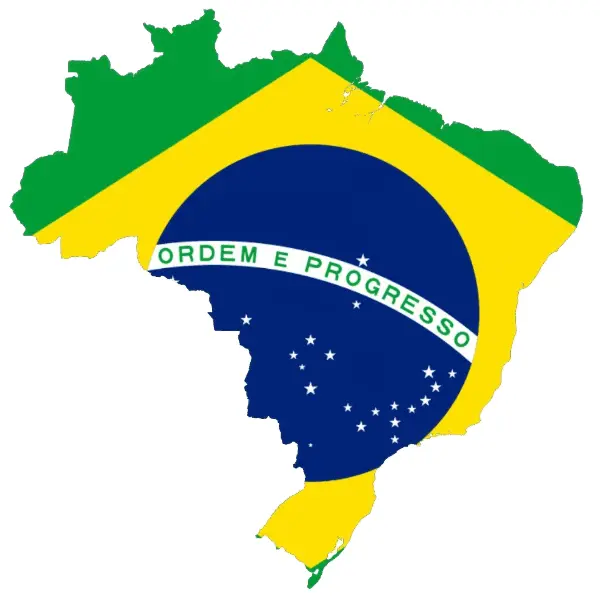 Map: Flag Map of Brazil