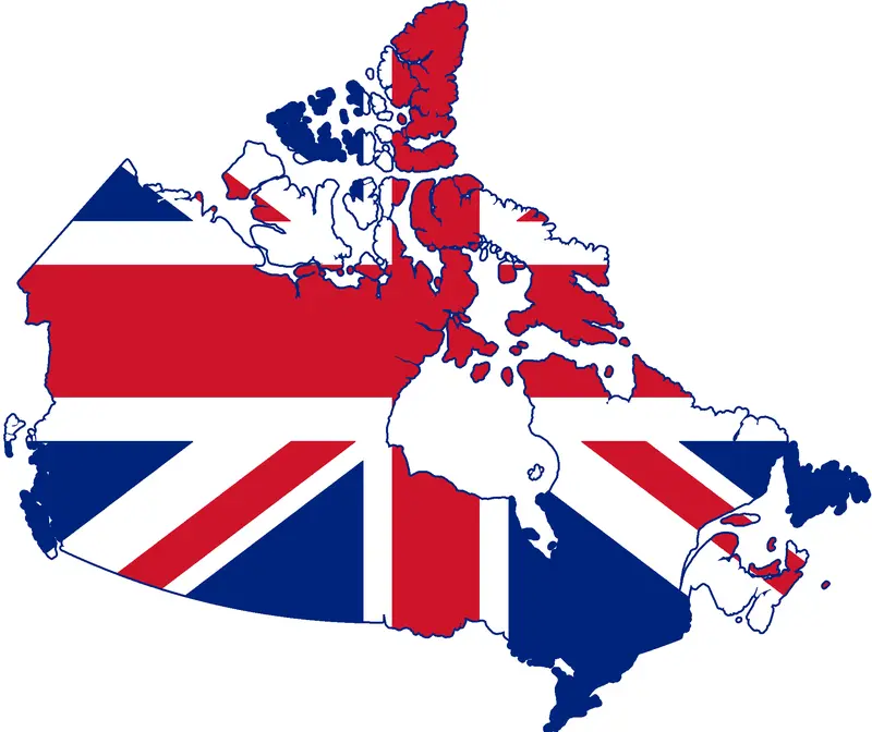 Map: Flag Map of Canada United Kingdom
